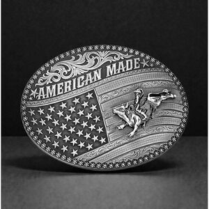 Montana Silversmiths American Made Tradition Bull Rider Buckle Retail $160 - New